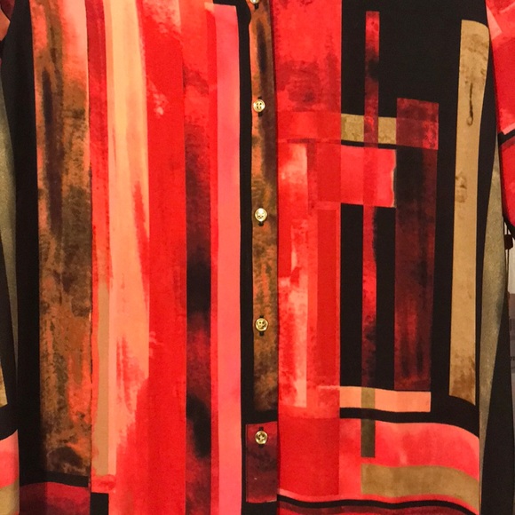 Rafaella printed bell sleeve tunic size 6 NWT - Picture 4 of 8